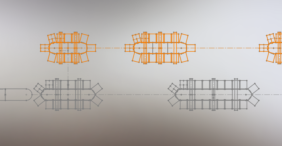 Rotary indexing system calculation and station layout development showing multi-station configuration analysis